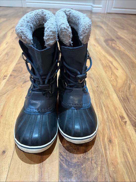 Sorel Other - Sorel Kids Navy and Cream Fleece-Lined Snow Boots